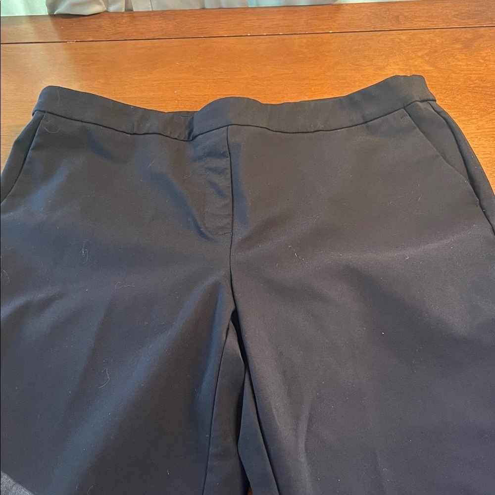 Rachel Zoe Black Flat Front Work Dress Pants Pockets